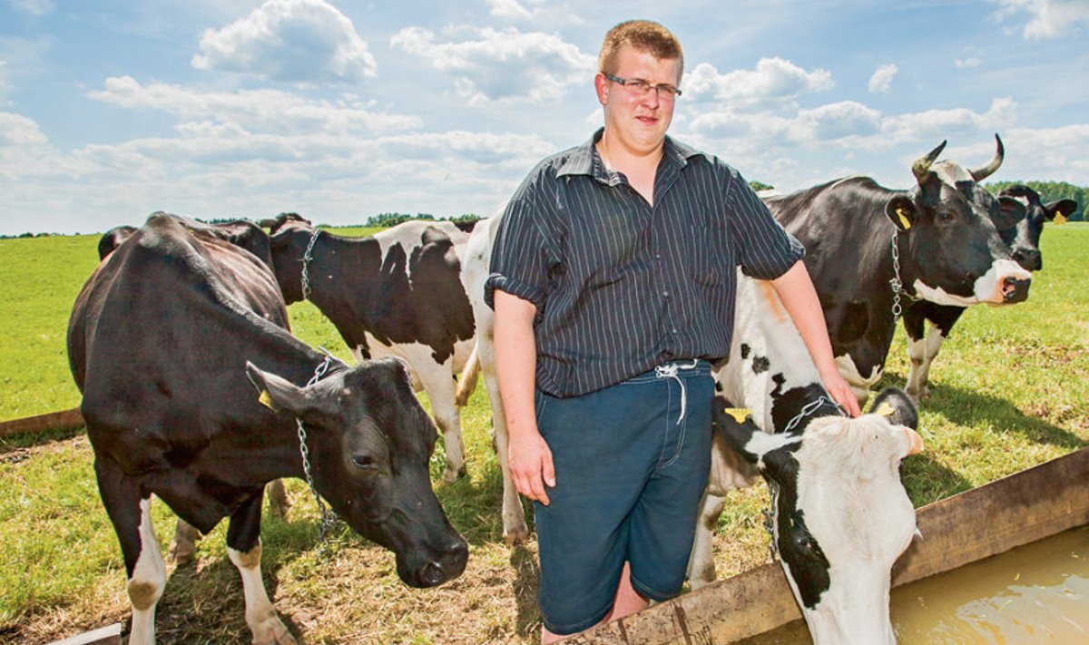Ingmar Hiob  lüpsab lehmi,  juhib traktorit  ega põlga  ühtegi talutööd.