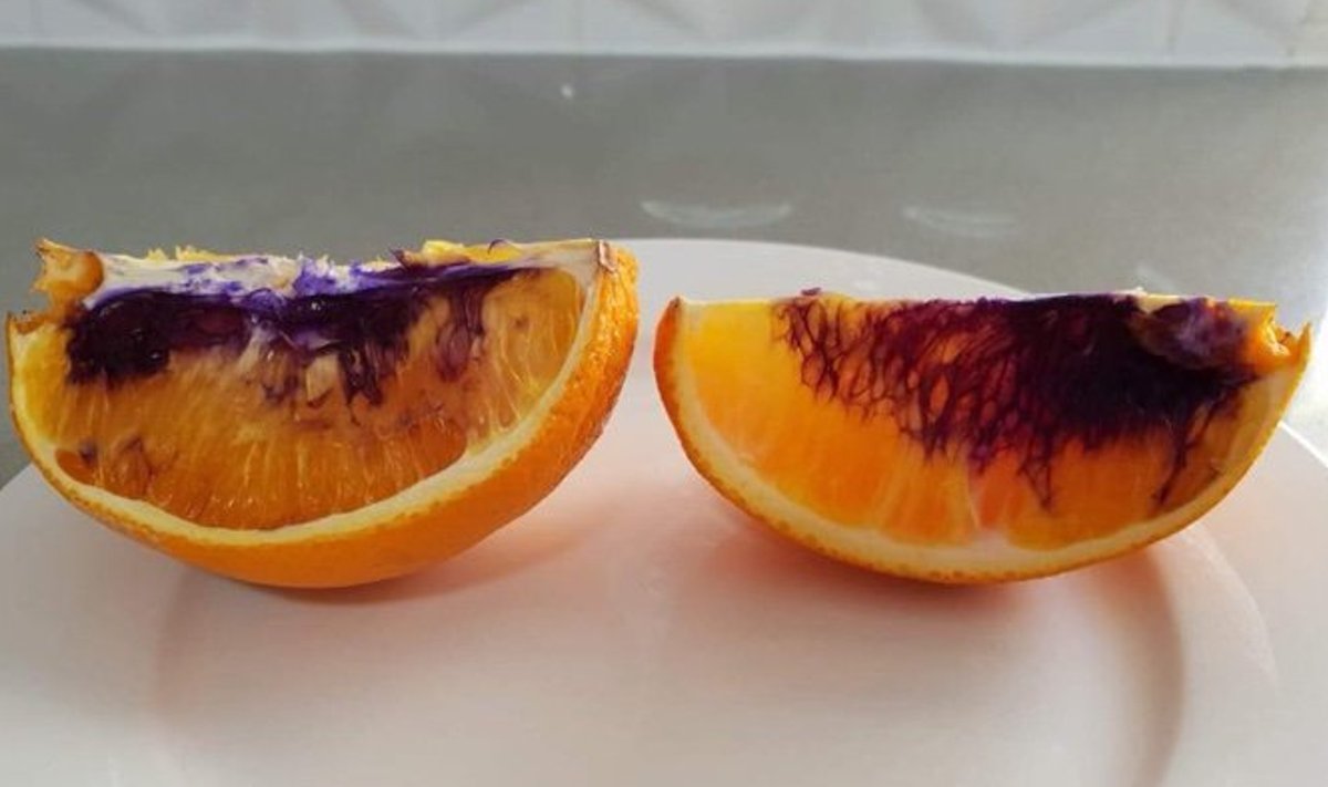 Lillaks muutuvad apelsinid