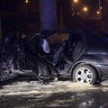 ФОТО: Водитель в состоянии алкогольного опьянения врезался в бетонный столб