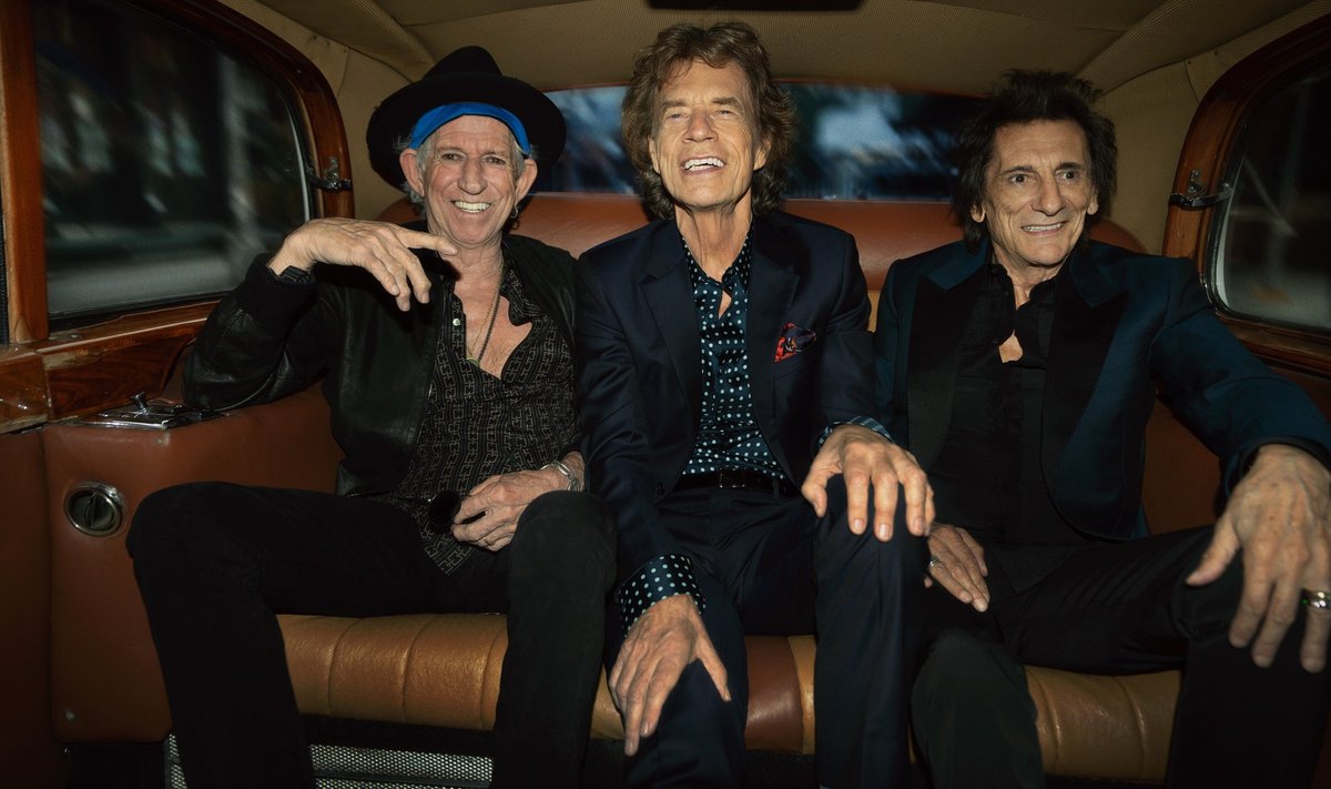 UHKELT EDASI: seitsmendat kümnendit bändi tegevad Keith Richards ja Mick Jagger ning The Rolling Stonesiga aastal 1975 liitunud Ronnie Wood.