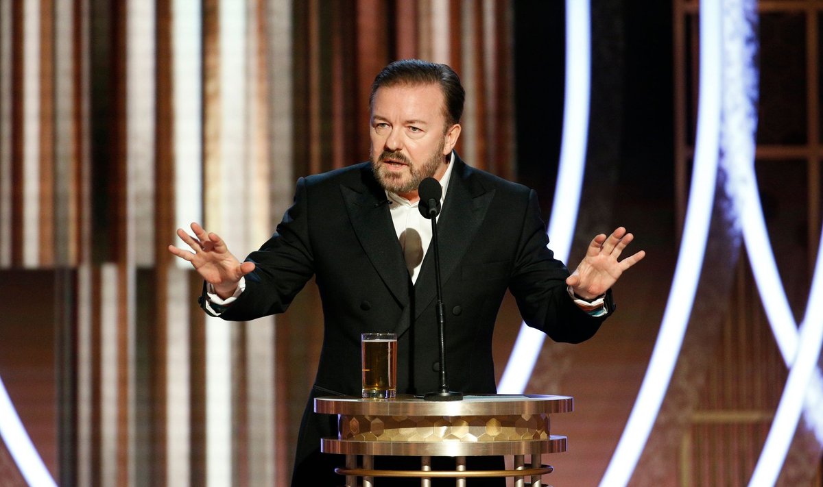 PEO STAAR: Kuldgloobuste meeldejäävaim osa oli Ricky Gervaisi etteaste.
