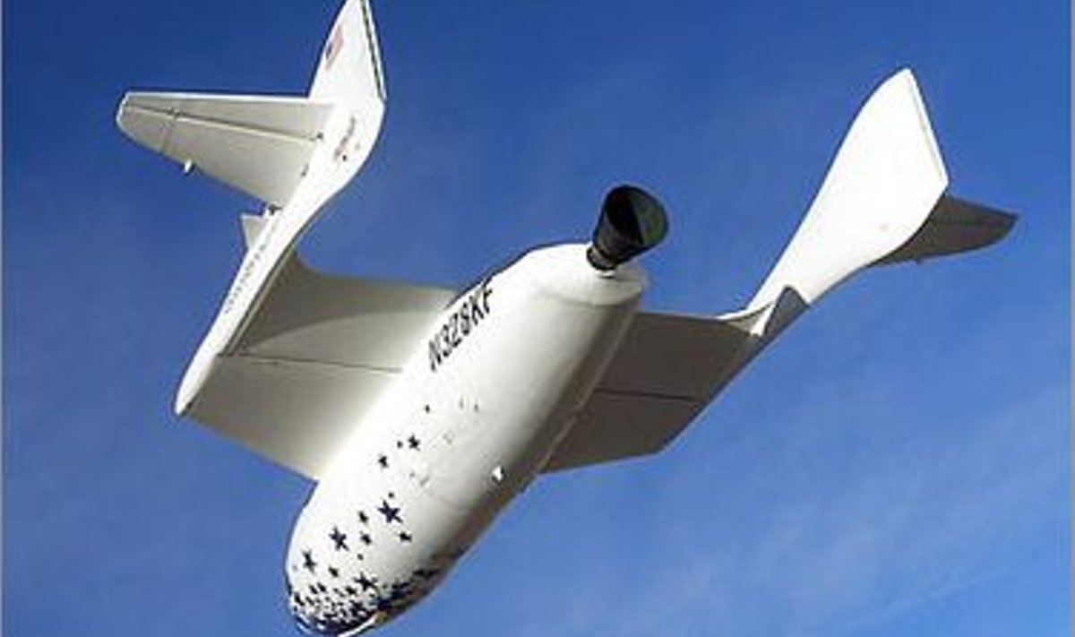 Paul Alleni tiimile võidu toonud korduvkasutatav süstik SpaceShipOne.