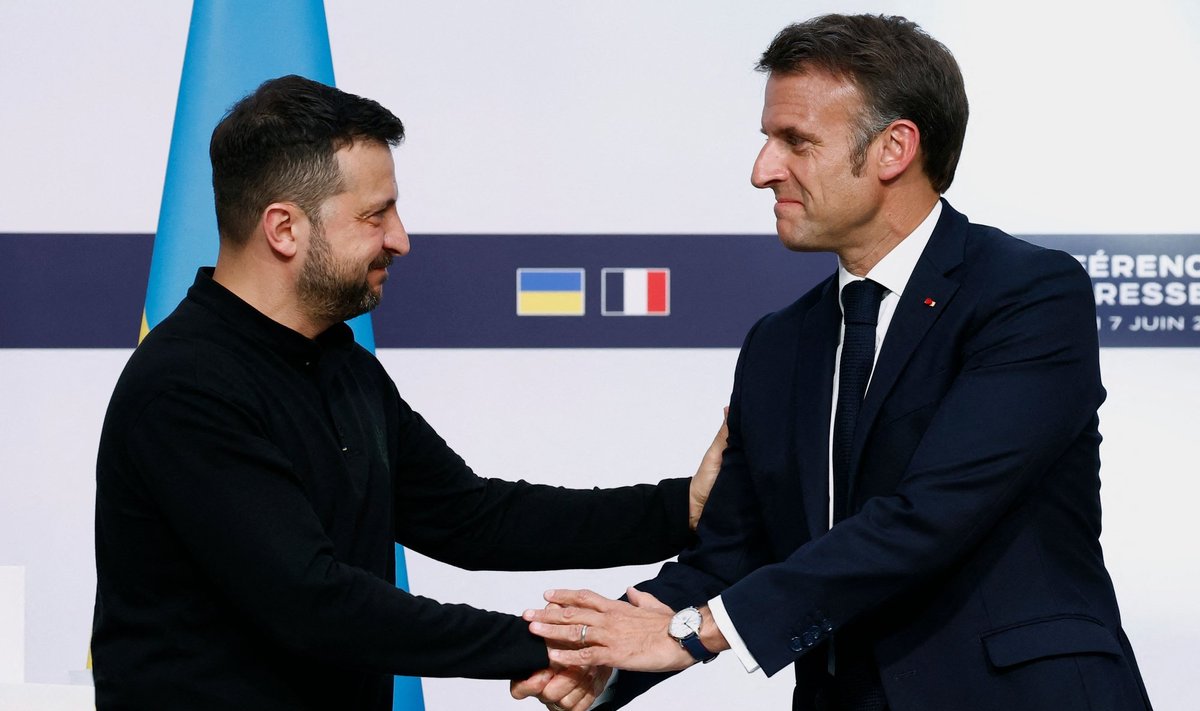 Ukraina ja Prantsusmaa presidendid Volodõmõr Zelenskõi ja Emmanuel Macron