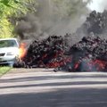 FOTOD | Hawaii Kilauea vulkaani tekitatud laavat purskavad lõhed maapinnas levivad