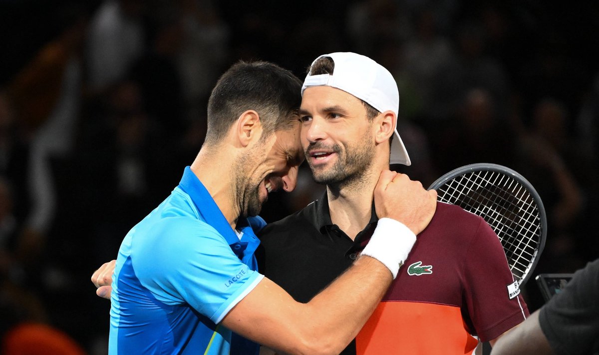 Novak Djokovic ja Grigor Dimitrov.