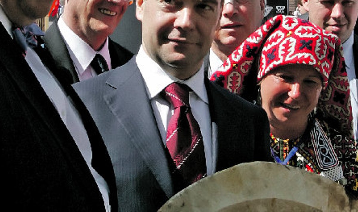 Venemaa president Dmitri Medvedev ja Eesti president Toomas Hendrik Ilves Hantõ-Mansiiskis
