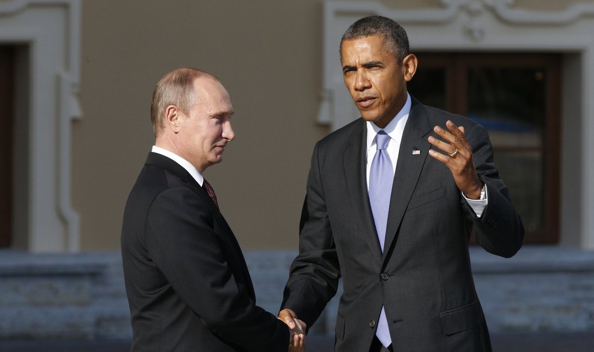 Vladimir Putin ja Barack Obama G20 kohtumisel Peterburis