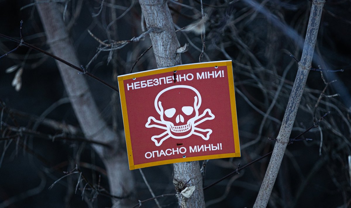 Miinide eest hoiatav silt Ukrainas