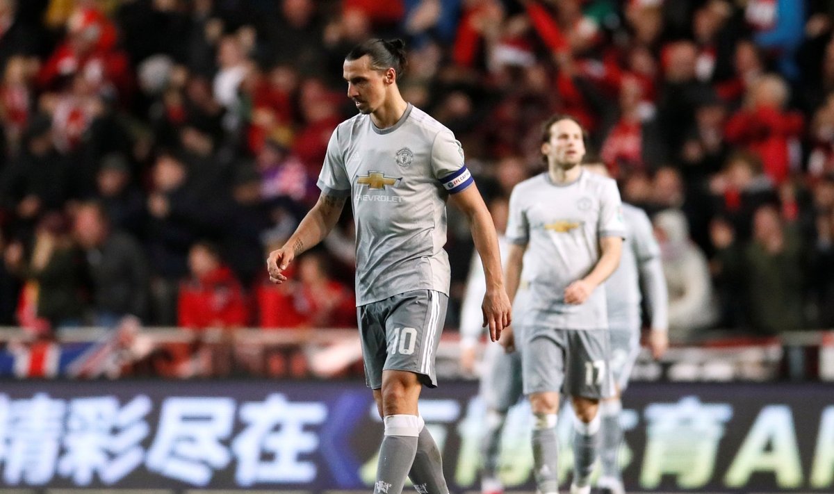 Zlatan Ibrahimovic lõi hooaja esimese värava, kuid United kaotas