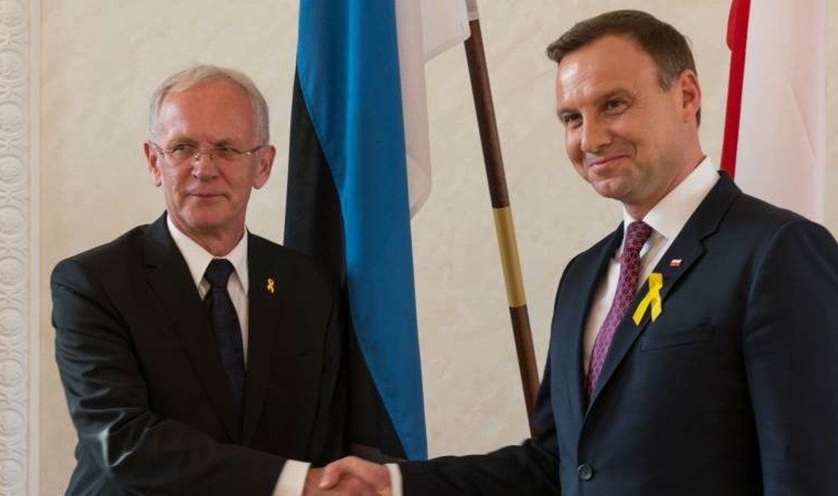 Riigikogu esimees Eiki Nestor ja Poola president Andrzej Duda
