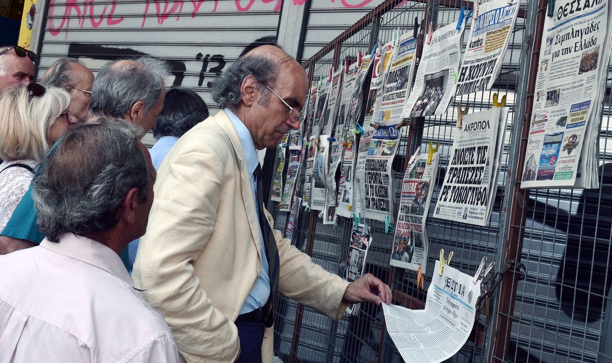Kreeka ajalehtede seisukohad langevad tugevalt lahku.