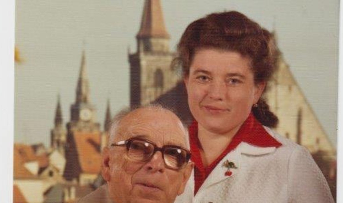 Erika Weber koos isaga 1976. aastal Saksamaal