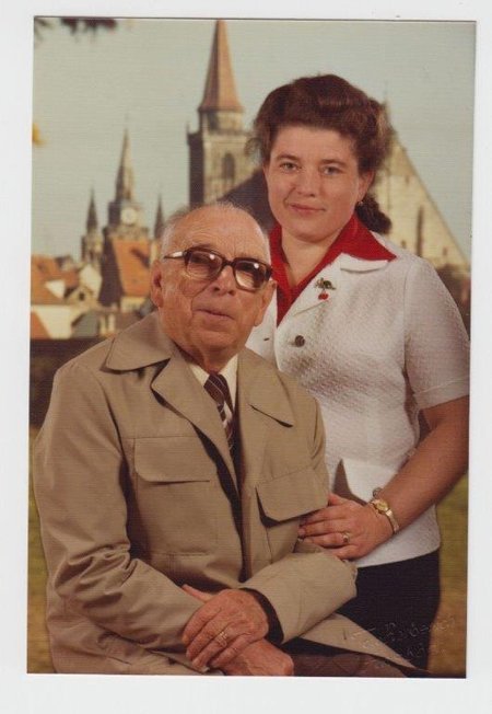 Erika Weber koos isaga 1976. aastal Saksamaal