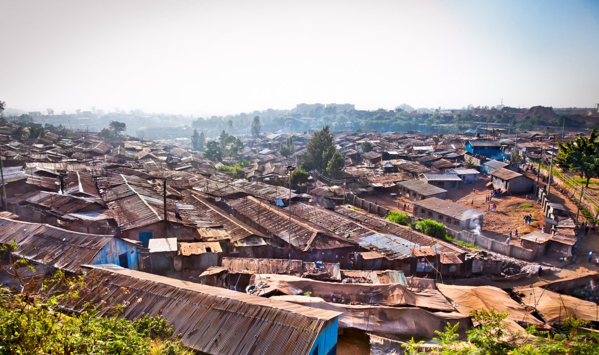 Kibera slumm Keenias.