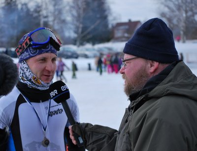 Üldvõitja Kert Keskpaik intervjuud andmas. Foto: Mart Tooming