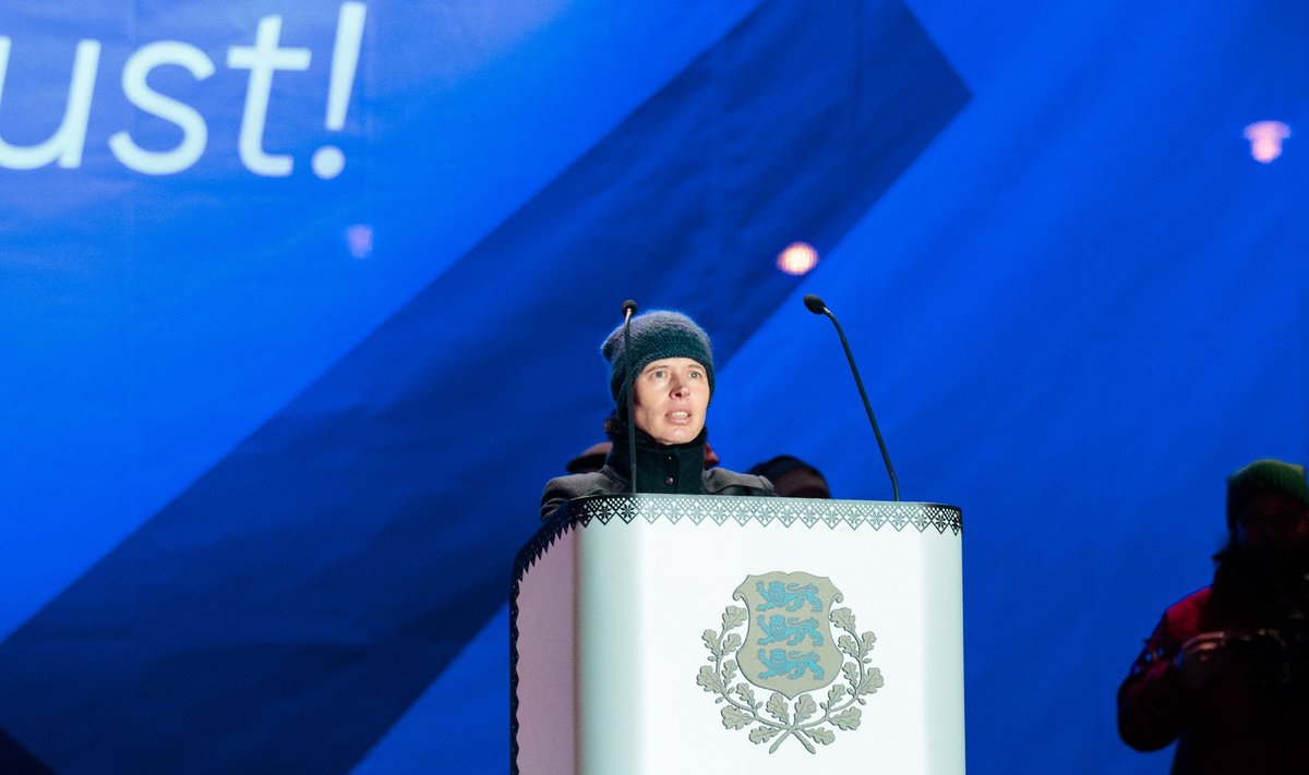 President Kersti Kaljulaid Vabaduse väljakul