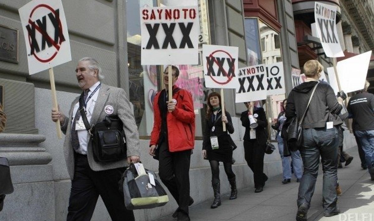 Protest pornodomeeni vastu San Franciscos sel neljapäeval. Foto AP