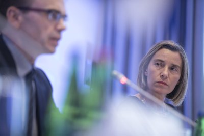 Federica Mogherini ja Sven Mikseri ühine pressikonverents