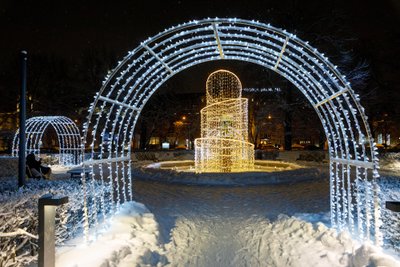 Рождественская иллюминация в Таллинне в прошлом году.