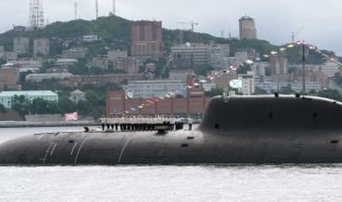 Venemaa Vaikse ookeani laevastiku tuumaallveelaev sõjalaevastiku pidustustel 27. juulil Amuuri lahes.