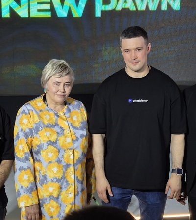 E-riigi Akadeemia esindaja Mari Pedak ja Ukraina digiminister Mykhailo Fedorov täna Lvivis.  