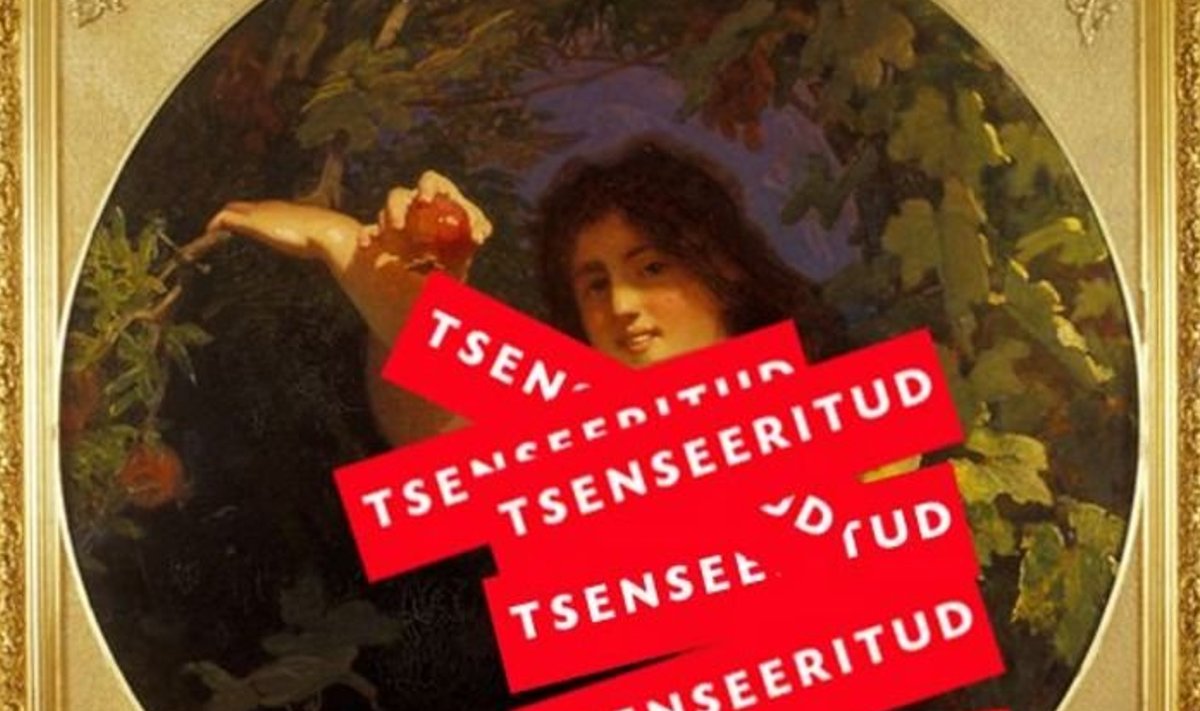 Facebooki nõudel tsenseeritud Johann Köleri maal „Eeva granaatõunaga“ (1880. Eesti Kunstimuuseum)