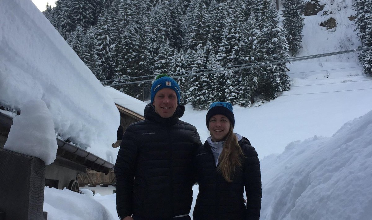 Itaaliasse Ridnauni sõitnud Johan ja Johanna Talihärmi ootasid ees hiiglaslikud lumehanged.