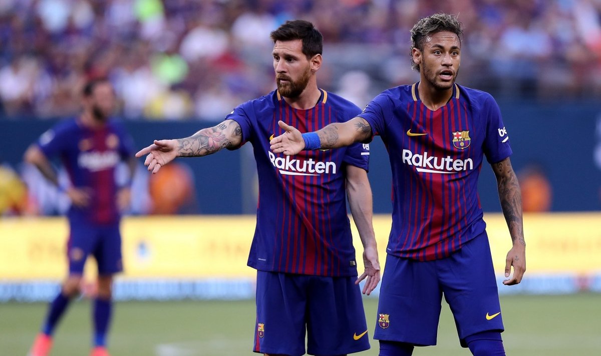 Messi ja Neymar klubikaaslastena Barcelonas
