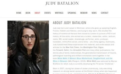 Профиль Джуди Баталион на её собственном сайте