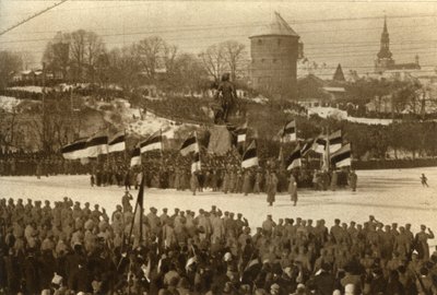 1919. aastal 24. veebruari tähistamine Peetri platsil, Tallinnas