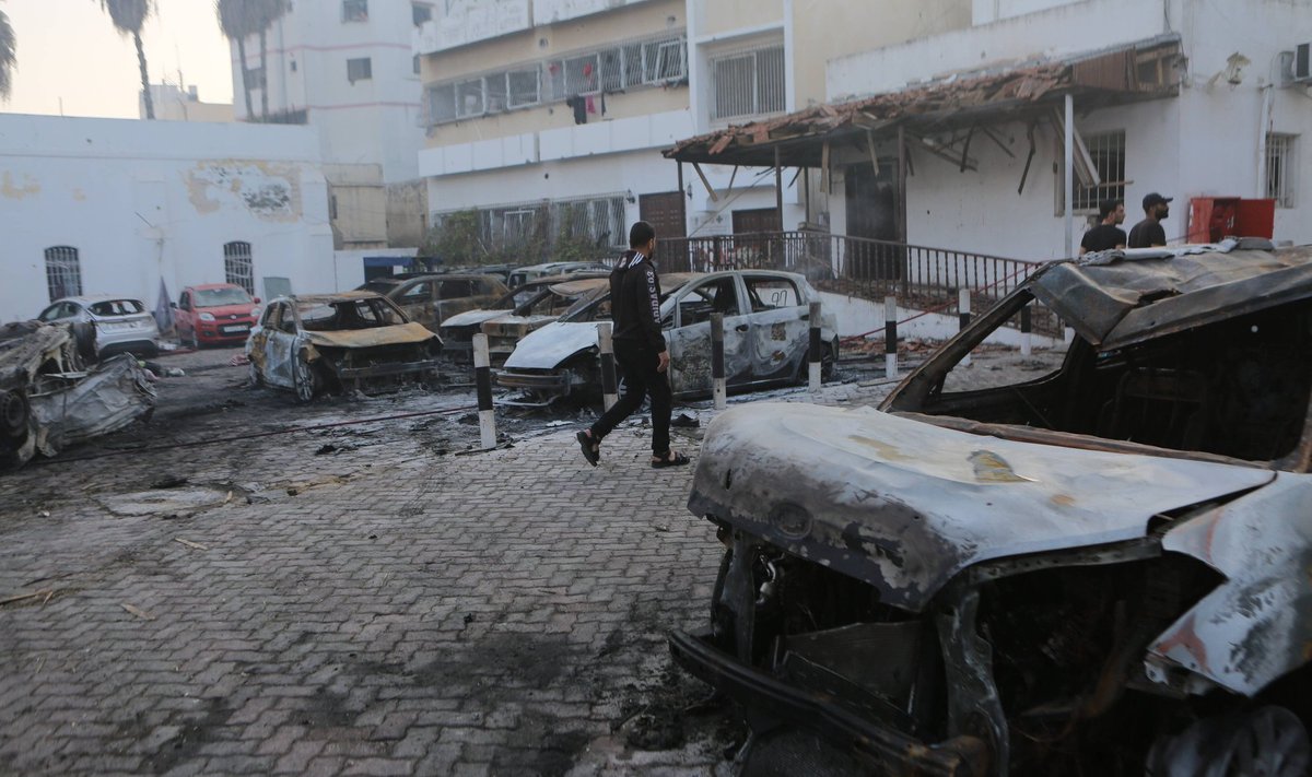 Lõhatud Gaza haigla.