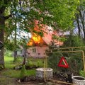 ФОТО | В Вильяндимаа загорелся жилой дом, на тушение привлечены значительные силы