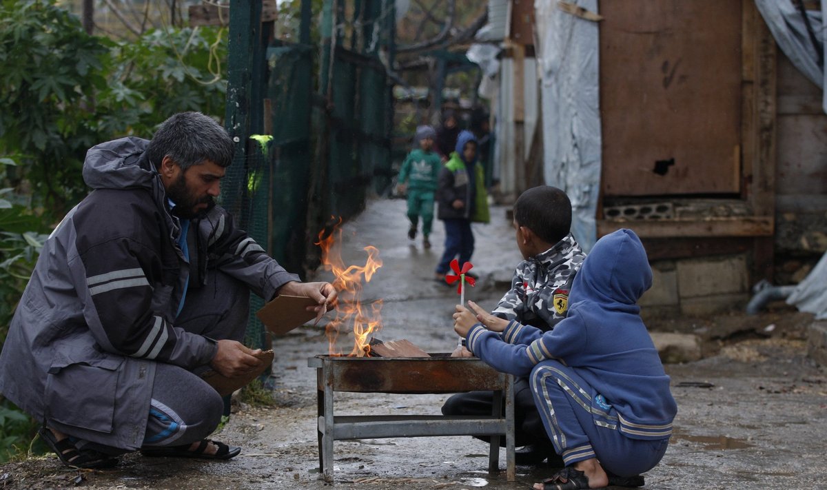 Süüria perekond põgenikelaagris Liibanonis.