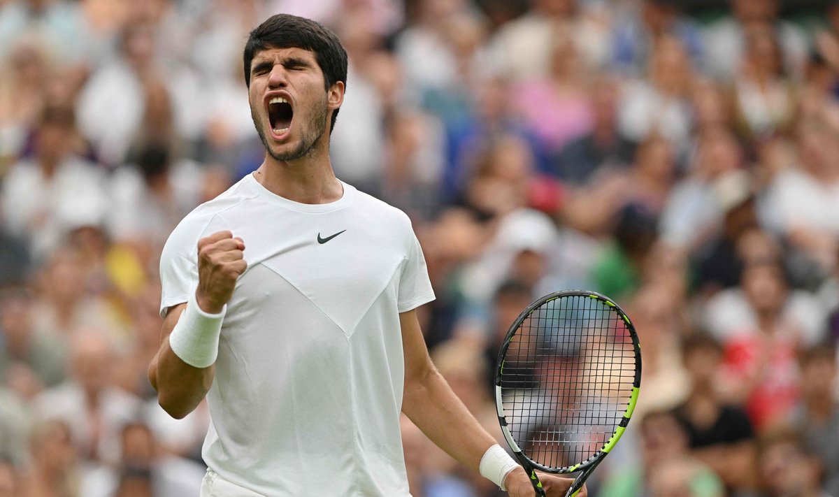 Carlos Alcaraz pääses ligi neli tundi kestnud kohtumise järel Wimbledoni kaheksandikfinaali.