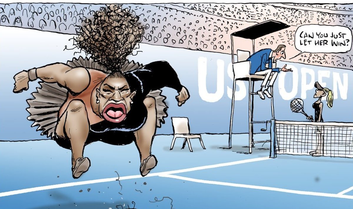 Serena Williamsi karikatuur