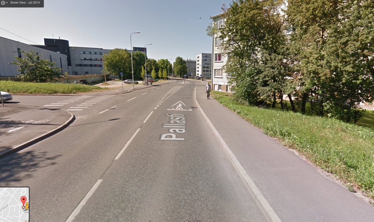Tallinn, Pallasti 33 juures (Google Street View ekraanitõmmis)