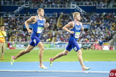 Karl Robert Saluri Rio olümpial 1500 meetri jooksus koos hea sõbra Maicel Uiboga.