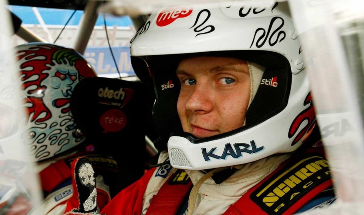 Tegelikult olen mina... Karl Kruudal on põhjust muheleda, autoriteetse Castroli edetabeli järgi on just tema praegu Eesti parim autosportlane. (Ray Põder)