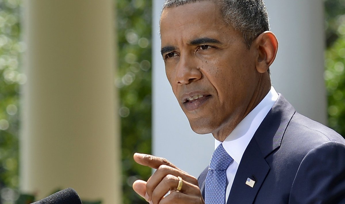 U.S. President Barack Obama makes remarks on the situation in Syria, in Washington