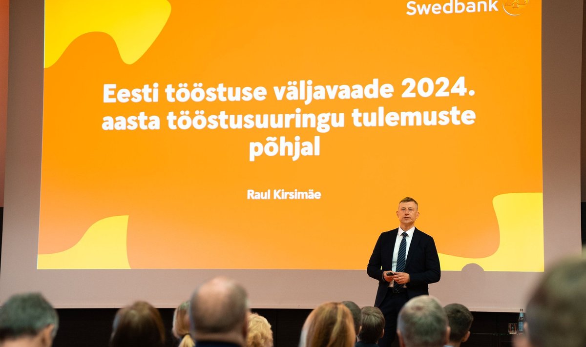 Raul Kirsimäe, Swedbanki tööstusosakonna juhataja. Tööstuse kevadseminar 2024.