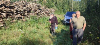 Selles hakkehunnikus on ka palju valgustusraiest välja toodud materjali, mis tavaliselt metsa jäetakse.