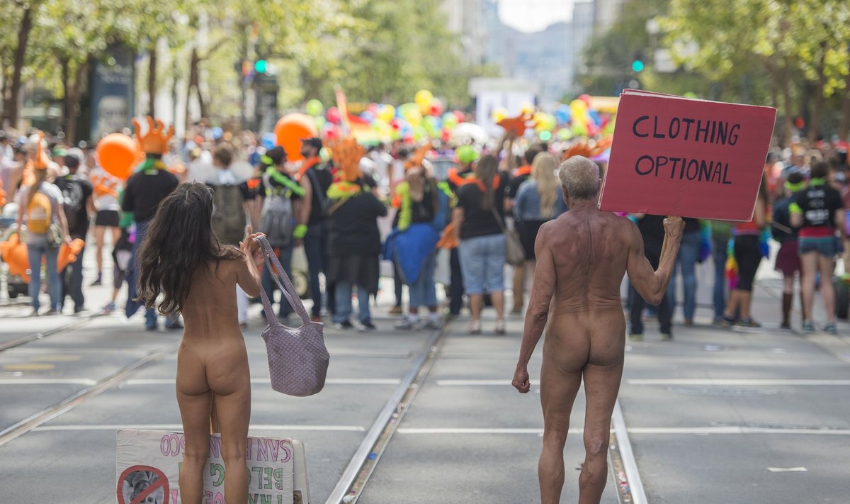 RIIETUS VABATAHTLIKUKS! Viimase nädala üks suuremaid uudiseid tuli USAst. Ülemkohus otsustas, et homod võivad abielluda kõikjal üle riigi. San Franciscos saabusid seepeale oma õigusi nõudma ka paar alastikultuuri viljelejat.