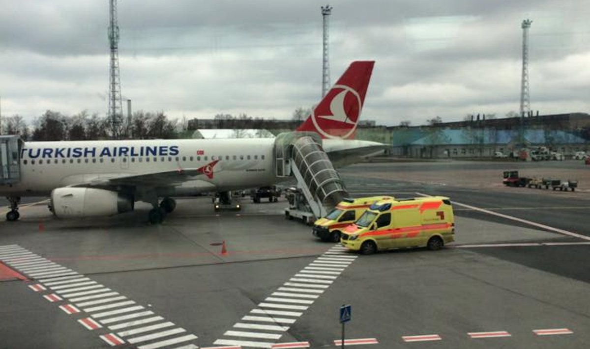 Turkish Airlinesi lennuk Tallinna lennujaamas