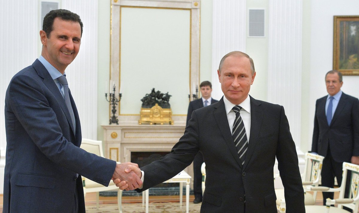 Bashar al-Assad ja Vladimir Putin 20. oktoobril Moskvas