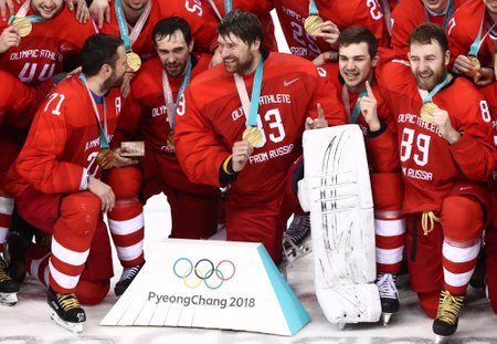 PyeongChang 2018 Winter Olympics: victory ceremony for men's ice hockey
