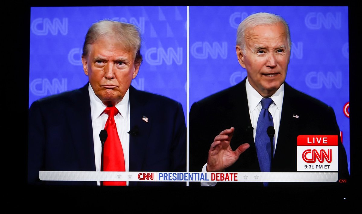 Donald Trump ja Joe Biden debatil