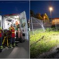 ФОТО | Ночной дебош в Теллискиви: драка закончилась больницей, а дрифт — аварией