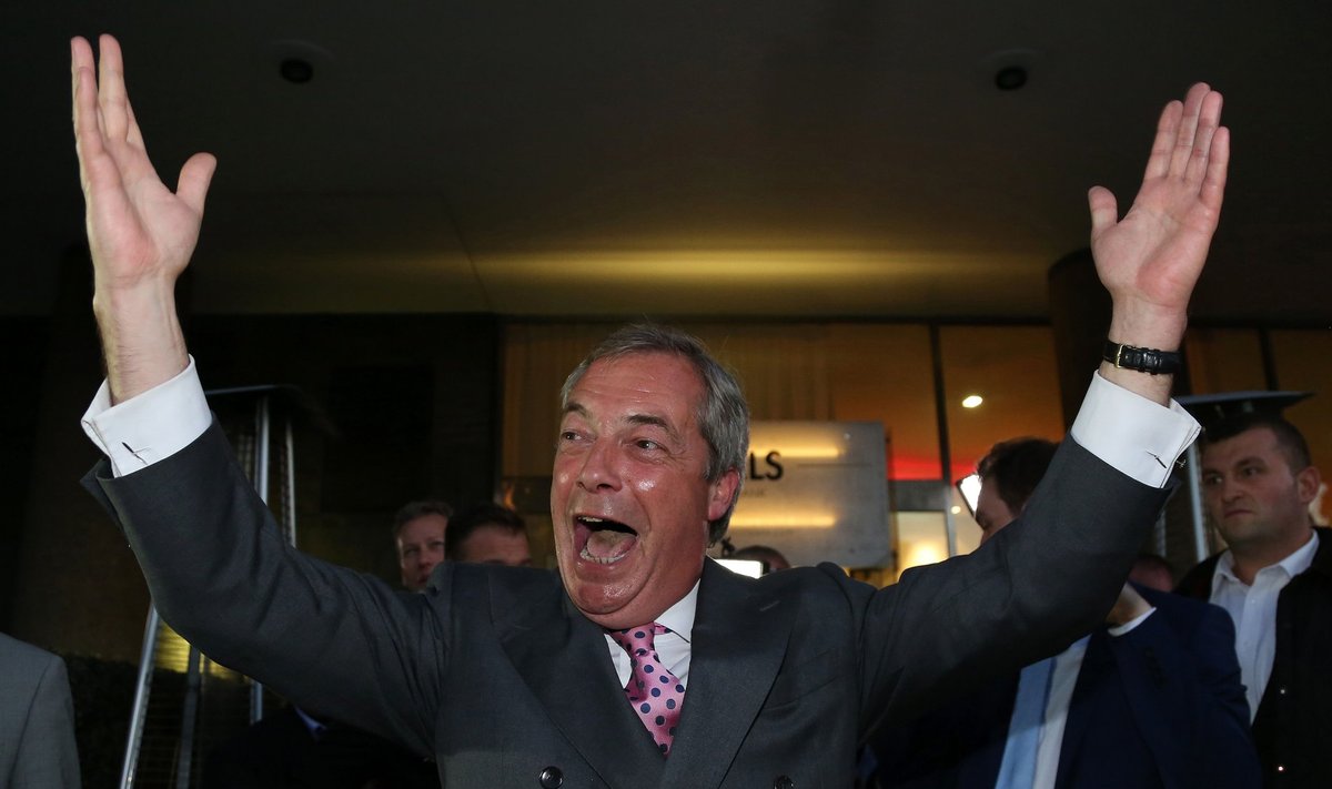 EL-i vastase Iseseisvuspartei juht Nigel Farage reageeris tulemustele rõõmuga.