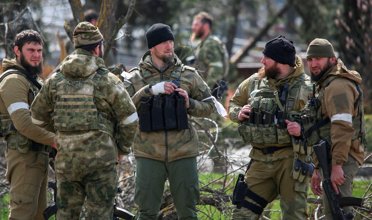 Чеченские войска в Мариуполе в апреле 2022 года