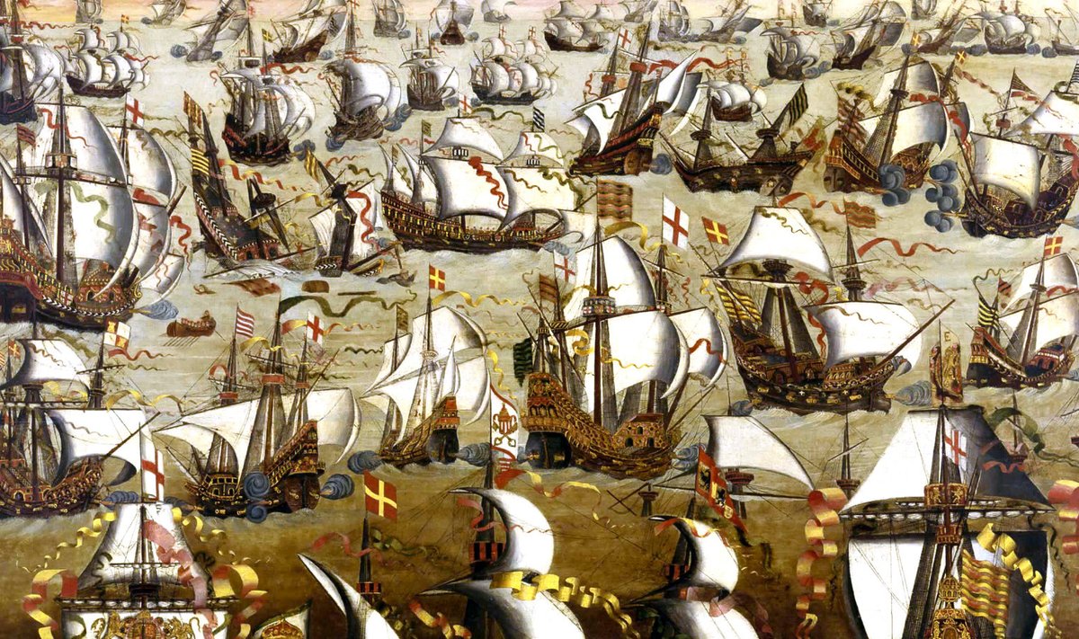 Ajalooline maal: Inglismaa laevad ja Võitmatu Armaada (Foto: Wikimedia Commons / kasutaja Themadchopper)